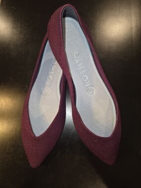 Rothy's Aubergine Merino Wool Points - Size 7.5